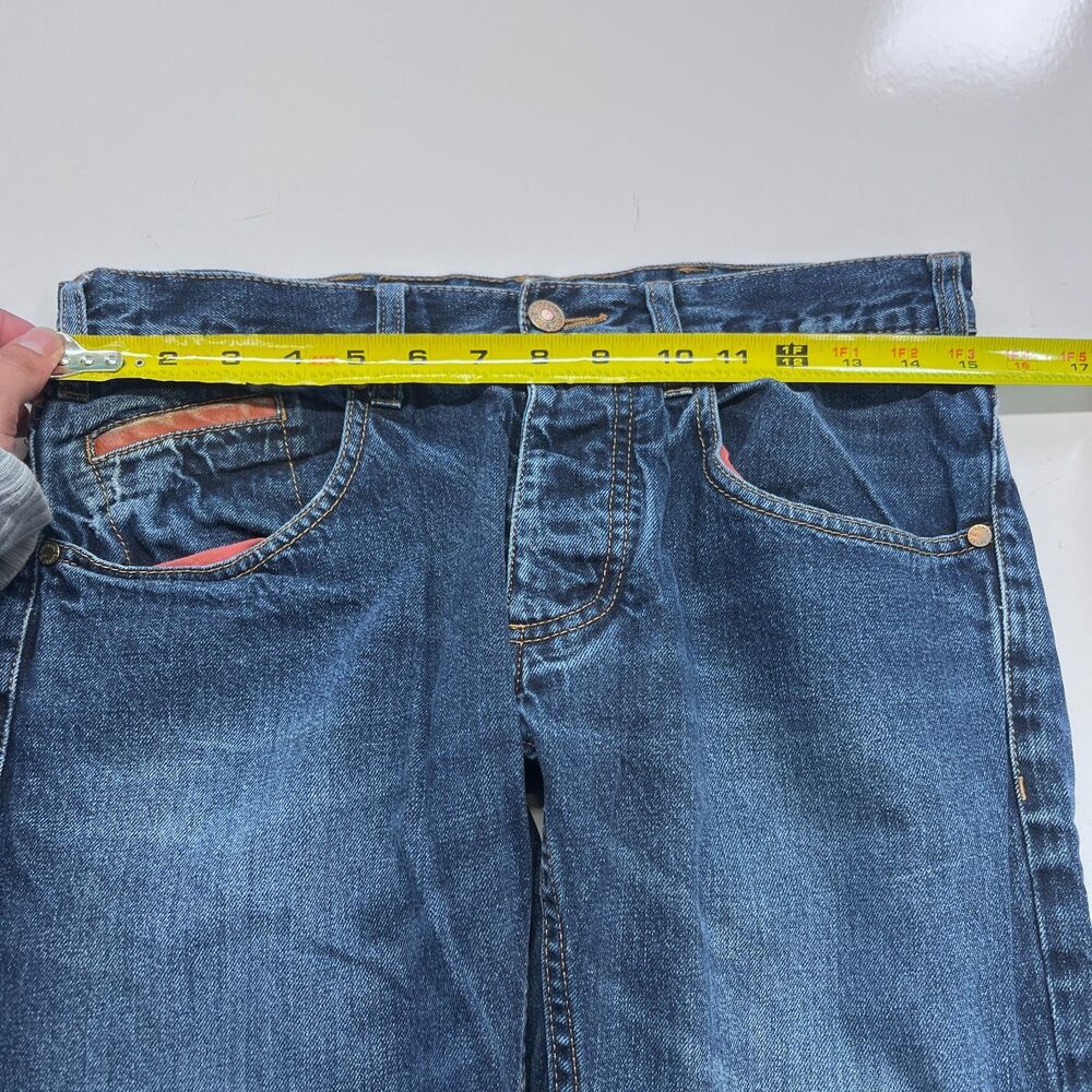 Armani Jeans J23 Slim Men’s 30x34 Blue Button Fly Straight Denim Pants - Picture 8 of 8